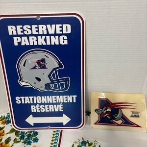 CFL Montreal Alouettes PVC Reserved Parking Sign & Sticker Football